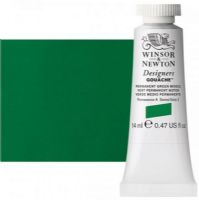 Winsor & Newton 0605484 Designers' Gouache Paints 14ml Permanent Green Middle; Create vibrant illustrations in solid color; Benefits of this range include smoother, flatter, more opaque, and more brilliant color than traditional watercolors; Unsurpassed covering power due to the heavy pigment concentration in each color; Dries to a matte finish; Dimensions 0.79" x 1.18" x 2.91"; Weight 0.07 lbs; EAN 50947430 (WINSONNEWTON0605484 WINSONNEWTON-0605484 PAINT) 
