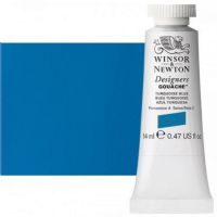 Winsor & Newton 0605656 Designers' Gouache Paints 14ml Turquoise Blue; Create vibrant illustrations in solid color; Benefits of this range include smoother, flatter, more opaque, and more brilliant color than traditional watercolors; Unsurpassed covering power due to the heavy pigment concentration in each color; Dries to a matte finish; Dimensions 0.79" x 1.18" x 2.91"; Weight 0.08 lbs; EAN 50947287 (WINSONNEWTON0605656 WINSONNEWTON-0605656 PAINT) 