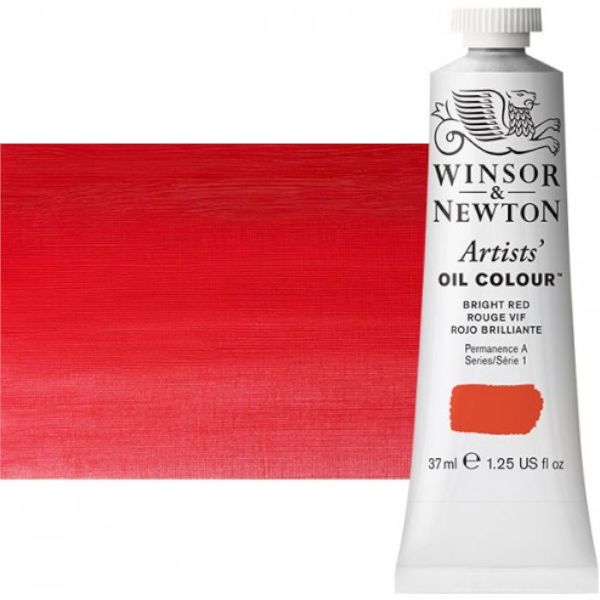 Winsor & Newton 1214042 Artists' Oil Color 37ml Bright Red; Unmatched for its purity, quality, and reliability; Every color is individually formulated to enhance each pigment's natural characteristics and ensure stability of colour; Dimensions 1.02