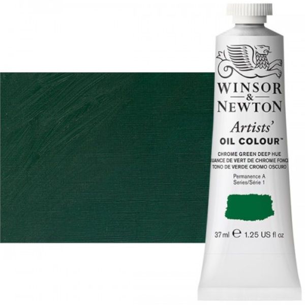 Winsor & Newton 1214147 Artists' Oil Color 37ml Chrome Green Deep Hue; Unmatched for its purity, quality, and reliability; Every color is individually formulated to enhance each pigment's natural characteristics and ensure stability of colour; Dimensions 1.02