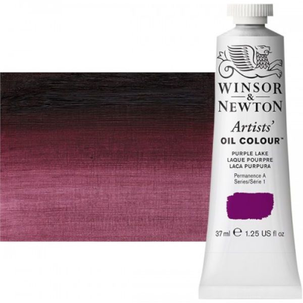 Winsor & Newton 1214544 Artists' Oil Color 37ml Purple Lake; Unmatched for its purity, quality, and reliability; Every color is individually formulated to enhance each pigment's natural characteristics and ensure stability of colour; Dimensions 1.02