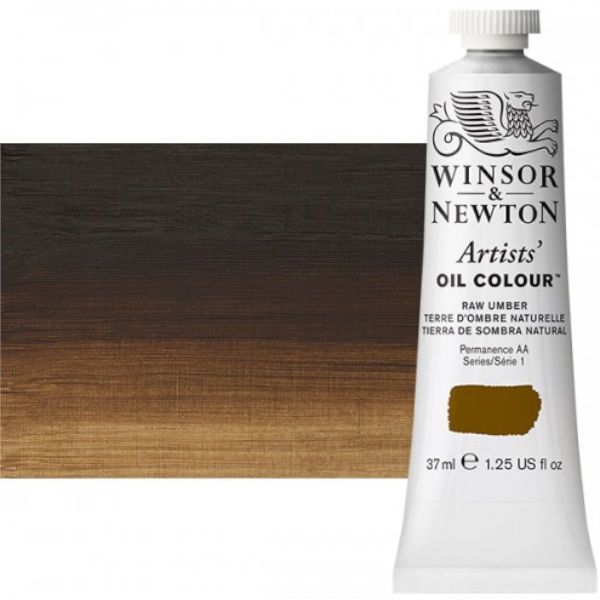 Winsor & Newton 1214554 Artists' Oil Color 37ml Raw Umber; Unmatched for its purity, quality, and reliability; Every color is individually formulated to enhance each pigment's natural characteristics and ensure stability of colour; Dimensions 1.02