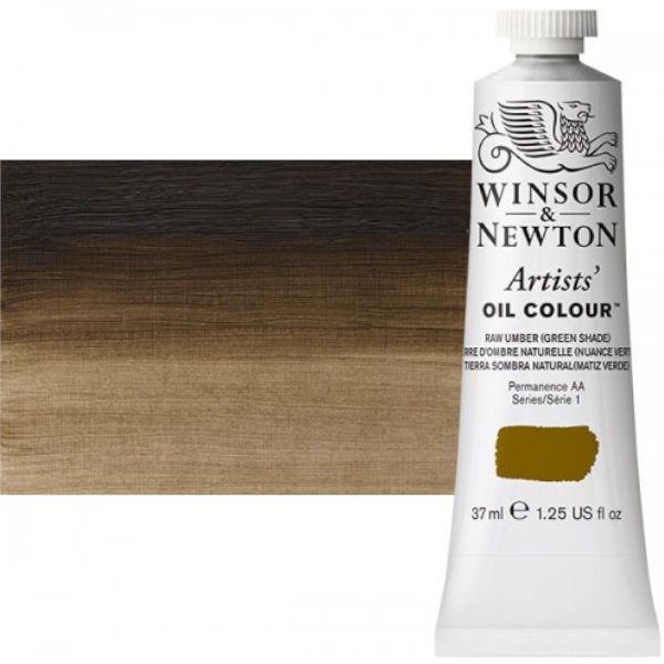 Winsor & Newton 1214558 Artists' Oil Color 37ml Raw Umber Green Shade; Unmatched for its purity, quality, and reliability; Every color is individually formulated to enhance each pigment's natural characteristics and ensure stability of colour; Dimensions 1.02