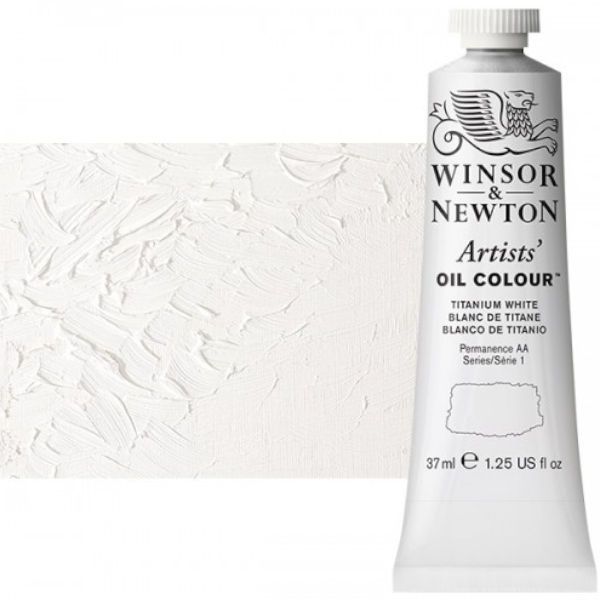 Winsor & Newton 1214644 Artists' Oil Color 37ml Titanium White; Unmatched for its purity, quality, and reliability; Every color is individually formulated to enhance each pigment's natural characteristics and ensure stability of colour; Dimensions 1.02