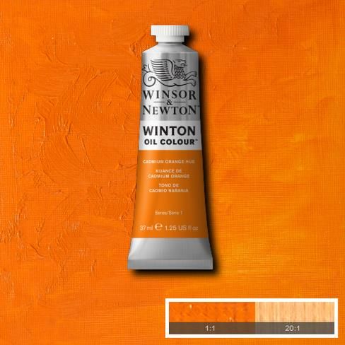 Winsor & Newton 1414089 Winton Oil Color 37ml Cadmium Orange; Winton oils represent a series of moderately priced colors replacing some of the more costly traditional pigments with excellent modern alternatives; The end result is an exceptional yet value driven range of carefully selected colors, including genuine cadmiums and cobalts; Dimensions 1.02