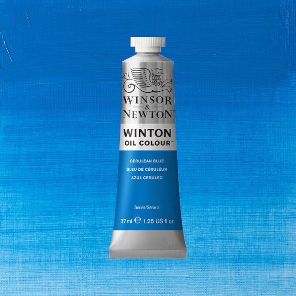Winsor & Newton 1414137 Winton Oil Color 37ml Cerulean Blue; Winton oils represent a series of moderately priced colors replacing some of the more costly traditional pigments with excellent modern alternatives; The end result is an exceptional yet value driven range of carefully selected colors, including genuine cadmiums and cobalts; Dimensions 1.02