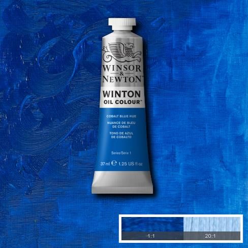 Winsor & Newton 1414178 Winton Oil Color 37ml Cobalt Blue; Winton oils represent a series of moderately priced colors replacing some of the more costly traditional pigments with excellent modern alternatives; The end result is an exceptional yet value driven range of carefully selected colors, including genuine cadmiums and cobalts; Dimensions 1.02