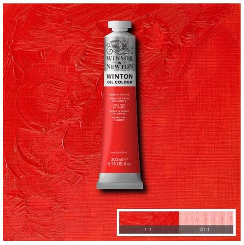 Winsor & Newton 1437095 Winton Oil Color 200ml Cadmium Red Hue; Winton oils represent a series of moderately priced colors replacing some of the more costly traditional pigments with excellent modern alternatives; The end result is an exceptional yet value driven range of carefully selected colors, including genuine cadmiums and cobalts; Shipping Weight 0.86 lb; Shipping Dimensions 1.57 x 2.44 x 8.46 in; UPC 094376910629 (WINSORNEWTON1437095 WINSORNEWTON-1437095 WINTON/1437095 PAINTING)