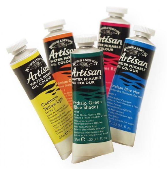 Winsor & Newton 1514692 Artisan Water Mixable Oil Color 37ml Viridian; Specifically developed to appear and work just like conventional oil color; The key difference between Artisan and conventional oils is its ability to thin and clean up with water; UPC 094376896107 (WINSORNEWTON1514692 WINSORNEWTON-1514692 ARTISAN-1514692 PAINTING)