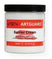 Winsor & Newton 3040997 Artguard Barrier Cream 250ml; A light, non-greasy cream which, when applied to hands before working, forms a protective barrier against all types of artists' materials; It can be removed with soap and water or Artgel, and also contains moisturizers to condition the skin and hands; 250ml; Shipping Weight 0.66 lb; Shipping Dimensions 2.76 x 2.76 x 4.33 in; UPC 094376904499 (WINSORNEWTON3040997 WINSORNEWTON-3040997 ARTGUARD-3040997  PAINTING ARTWORK) 