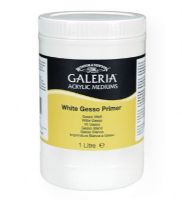 Winsor & Newton 3054948 Galeria Acrylic White Gesso Primer; Made from high quality acrylic resin with a good level of pigment strength; Can be used straight from the pot and has excellent tooth for film adhesion; To reduce absorbency and to boost the integrity of the film, a minimum of two coats is required when working with oils; 1 liter; Shipping Weight 3.09 lb; Shipping Dimensions 4.8 x 4.8 x 5.28 in; UPC 094376885507 (WINSORNEWTON3054948 WINSORNEWTON-3054948 GALERIA-3054948 PAINTING) 