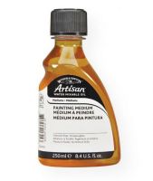 Winsor & Newton 3239725 Artisan 250ml Water Mixable Painting Medium; This slow drying medium reduces consistency, increases luminosity and flexibility of Artisan oil color; It is ideal for oiling out and enriching dull patches; Resists yellowing; Can be cleaned up with water; Can be thinned with Artisan thinner; 250ml; Shipping Weight 0.64 lb; Shipping Dimensions 4.41 x 2.2 x 1.38 in; UPC 884955013243 (WINSORNEWTON3239725 WINSORNEWTON-3239725 ARTISAN-3239725 PAINTING MEDIUM) 