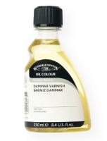 Winsor & Newton 3239741 Dammar Varnish 250ml; A pale yellow varnish which dries to a high gloss for use on oil and alkyd paintings; It tends to darken with aging and is removable with distilled turpentine; Quick drying; Do not use as a medium or until painting is completely dry (6-12 months); Use in warm, dry conditions; Shipping Weight 0.62 lb; Shipping Dimensions 6.1 x 3.15 x 1.97 in; UPC 884955015247 (WINSORNEWTON3239741 WINSORNEWTON-3239741 ARTWORK PAINTING) 