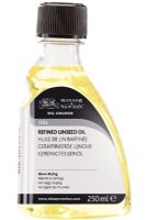 Winsor & Newton 3239748 Refined Linseed Oil 250ml; A low viscosity alkali refined oil of pale color that dries slowly; Reduces oil color consistency and increases gloss and transparency; Add to other oils to slow drying; Dimensions 6.1" x 3.15" x 1.97"; Weight 0.65 lbs; UPC 884955015919 (WINSORNEWTON3239748 WINSORNEWTON-3239748 REFINED-OIL-3239748) 