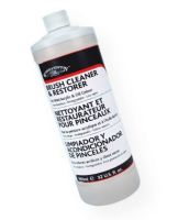 Winsor & Newton 3254895 Artists' Brush Cleaner and Restorer 32 oz; For dried acrylic, oil, and alkyd color; Non-toxic, biodegradable, nonflammable, non-abrasive, low vapor product that safely and easily cleans both natural and synthetic brushes without damage to the brush head; It is not recommended for use on painted or varnished surfaces; contact with brush handles should be avoided; UPC 094376920246 (WINSORNEWTON3254895 WINSORNEWTON-3254895 ARTISTS'-3254895 PAINTING ARTWORK) 