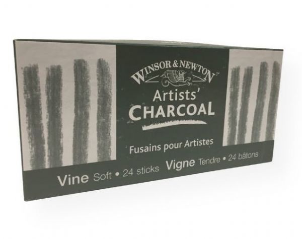 Winsor & Newton 8206002 Artists' Vine Charcoal Soft Set; The highest quality charcoal specially prepared for artist use; Produces a rich, dark gray; 24/box, soft; Shipping Weight 0.17 lb; Shipping Dimensions 6.5 x 3.00 x 1.5 in; UPC 094376887778 (WINSORNEWTON8206002 WINSORNEWTON-8206002 ARTISTS-8206002 ARTWORK CHARCOAL SKETCHING)