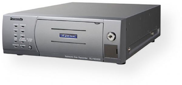 Panasonic WJ-ND200K Network Video Recorder with 2 Removable HDD Slots; H.264, MPEG-4 and JPEG multi format; Up to 16 network cameras can be connected and recorded; Various Recording Modes: Manual, Schedule, Event (Pre/Post), Emergency, External Timer; Various alarm sources include 16x Terminal inputs, 16x Camera alarm, Panasonic Alarm Protocol (WJND200K WJ ND200K WJN-D200K WJND-200K WJ-ND200)