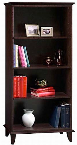 Bush WL05865-03 Bookcase Mocha Cherry Venner Sonoma Collection; Two adjustable shelves for storage flexibility, Middle shelf is fixed for bookcase strength (WL0586503 WL-0586503 WL-05865-03 WL05865)
