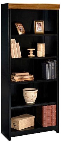 Bush WL59972-03 Bookcase, 5 Shelf, Revere Collection, Finished In Black (WL5997203, WL-5997203, WL59972, WL-59972)