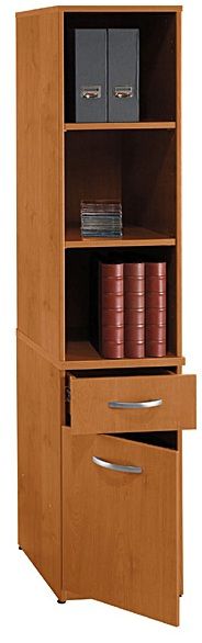 Bush WL72400 Storage Tower, Universal Wall System Collection, Natural Cherry Finish (WL 72400 WL-72400)