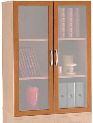 Bush WL72409 Glass Door (Two doors), Universal Wall System Collection, Natural Cherry Finish (WL 72409 WL-72409)