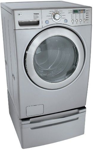 LG WM2277HS XL Front Load Stackable Washing Machine with 7 Washing Programs, Titanium, 3.32 cu.ft Capacity, 1200 rpm spin speed, SenseClean System for intelligent fabric care, water & energy efficiency, 5 Temperature Levels, RollerJets & Forced Water Circulation, 4 Tray Detergent Dispenser can accept liquid in the pre-wash (WM-2277HS WM 2277HS WM2277H WM2277)