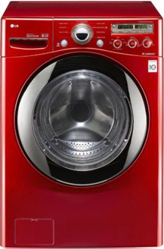 LG WM2350HRC Front Load Electric Washer, Wild Cherry Red, 3.7 cu.ft. Large Capacity (DOE) with NeveRust Stainless Steel Drum, ColdWash Option, 6Motion Technology, Direct Drive Motor, TrueBalance Anti-Vibration System, 1200 RPM, LoDecibel Quiet Operation, Highly Energy and Water Efficient, SenseClean, UPC 048231011341 (WM-2350HRC WM 2350HRC WM2350HR WM2350H WM2350)