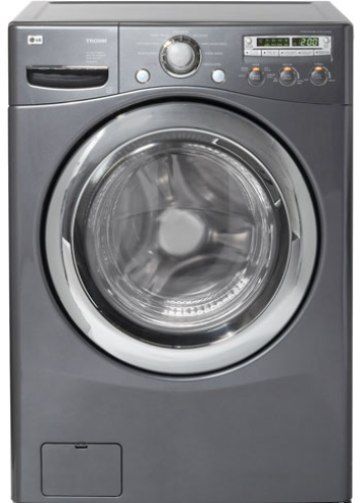LG WM2455HG XL Front Load Stackable Washing Machine with 9 Washing Programs, Pearl Gray, Ultra Capacity with NeveRust Stainless Steel Drum, Intelligent Electronic Controls with Dual LED Display and Dial-A-Cycle, Load Size Sensing Indicator (WM-2455HG WM2455H WM2455 WM 2455HG)