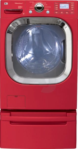 LG WM3001HRA Front-Load Steam Washer with 4.5 cu. ft. Capacity, 9 Wash Cycles, 1,320 RPM Spin Speed, Allergiene & SteamFresh Cycle and Menu Driven LCD Controls, Wild Cherry Color, Wash/Rinse Optimizer, Ultra Capacity, Large Door Opening, Child Lock, Self-Diagnosis, Auto Balancing, Load Sense, Auto Suds Removal, Forced Drain System, Status Indicators (WM 3001HRA WM-3001HRA)