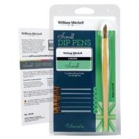 William Mitchell 35791 Scroll Dip Pen Set; Complete set includes pen holder, six sizes of scroll nibs, and a storage case; Double edged with a narrow and wide tine, and does not require a reservoir; Shipping Dimensions 0.79 x 4.53 x 8.27 inches; Shipping Weight 0.08 lb; EAN/JAN 5060332850099 (WM35791 WM-35791 WM/35791 WILLIAMMITCHELL35791 WILLIAMMITCHELL-35791) 