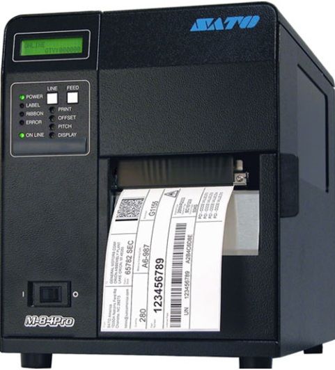 Sato WM8420011 model M 84Pro B/W Direct thermal / thermal transfer printer, Up to 600 inch/min - max speed Print Speed, Status LCD Built-in Devices, Wired Connectivity Technology, Parallel Interface, 203 dpi x 203 dpi B&W Max Resolution, 133 MHz Processor, 18 MB / 34 MB max RAM Installed, Labels, continuous forms Media Type, 5 in x 49.2 in Custom Max Media Size, 5 in Roll Media Sizes (WM8420011 WM-8420011 WM 8420011 M-84Pro M84Pro M 84Pro)