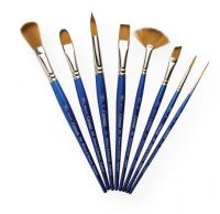 Winsor & Newton WN5301005 Cotman-Series 111 Round Short Handle Brush #5; Pure synthetic brushes with a unique blend of fibers feature excellent flow control, spring, and point; The wide variety of sizes and styles are suitable for all applications; Short blue polished handles are balanced and comfortable; UPC 094376872439 (WINSORNEWTONWN5301005 WINSORNEWTON-WN5301005 COTMAN-SERIES-111-WN5301005 WINSORNEWTON/WN5301005 WINSOR/NEWTON/WN5301005 ARTWORK PAINTING) 