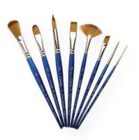Winsor & Newton WN5301008 Cotman-Series 111 Round Short Handle Brush #8; Pure synthetic brushes with a unique blend of fibers feature excellent flow control, spring, and point; The wide variety of sizes and styles are suitable for all applications; Short blue polished handles are balanced and comfortable; Nickel plated ferrules prevent corrosion and allow deep cleaning; UPC 094376863888 (WINSORNEWTONWN5301008 WINSORNEWTON-WN5301008 COTMAN-SERIES-111-WN5301008 ARTWORK PAINTING) 