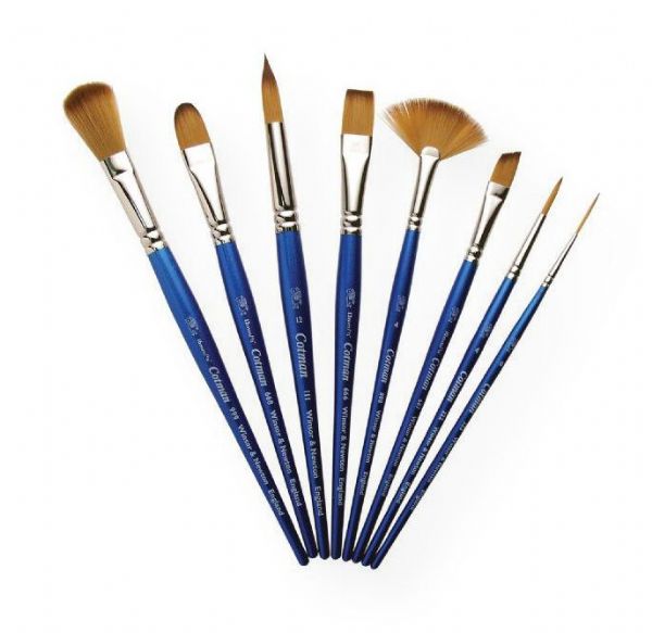 Winsor & Newton WN5301010 Cotman-Series 111 Round Short Handle Brush #10; Pure synthetic brushes with a unique blend of fibers feature excellent flow control, spring, and point; The wide variety of sizes and styles are suitable for all applications; Short blue polished handles are balanced and comfortable; Nickel plated ferrules prevent corrosion and allow deep cleaning; Shipping Weight 0.04 lb; UPC 094376863895 (WINSORNEWTONWN5301010 WINSORNEWTON-WN5301010 COTMAN-SERIES-111-WN5301010 ARTWORK)