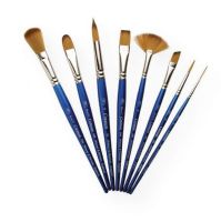 Winsor & Newton WN5306106 Cotman-Series 666 One Stroke Short Handle Brush .25"; Pure synthetic brushes with a unique blend of fibers feature excellent flow control, spring, and point; The wide variety of sizes and styles are suitable for all applications; Short blue polished handles are balanced and comfortable; Nickel plated ferrules prevent corrosion and allow deep cleaning; UPC 094376864007 (WINSORNEWTONWN5306106 WINSORNEWTON-WN5306106 COTMAN-SERIES-666-WN5306106 ARTWORK) 