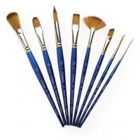 Winsor & Newton WN5306119 Cotman-Series 666 One Stroke Short Handle Brush .75"; Pure synthetic brushes with a unique blend of fibers feature excellent flow control, spring, and point; The wide variety of sizes and styles are suitable for all applications; Short blue polished handles are balanced and comfortable; Nickel plated ferrules prevent corrosion and allow deep cleaning; UPC 094376864038 (WINSORNEWTONWN5306119 WINSORNEWTON-WN5306119 COTMAN-SERIES-666-WN5306119 PAINTING) 