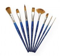 Winsor & Newton WN5367110 Cotman-Series 667 Angle Short Handle Brush .375"; Pure synthetic brushes with a unique blend of fibers feature excellent flow control, spring, and point; The wide variety of sizes and styles are suitable for all applications; Short blue polished handles are balanced and comfortable; Nickel plated ferrules prevent corrosion and allow deep cleaning; Shipping Weight 0.01 lb; UPC 094376948349 (WINSORNEWTONWN5367110 WINSORNEWTON-WN5367110 COTMAN-SERIES-667-WN5367110 ARTWORK) 