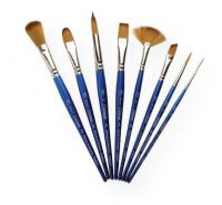 Winsor & Newton WN5368119 Cotman-Series 668 Filbert Short Handle Brush .75"; Pure synthetic brushes with a unique blend of fibers feature excellent flow control, spring, and point; The wide variety of sizes and styles are suitable for all applications; Short blue polished handles are balanced and comfortable; Nickel plated ferrules prevent corrosion and allow deep cleaning; UPC 094376948400 (WINSORNEWTONWN5368119 WINSORNEWTON-WN5368119 COTMAN-SERIES-668-WN5368119 ARTWORK PAINTING) 