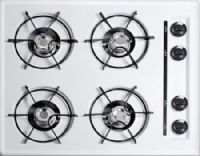 Summit WNL03P Built-in 24" Wide Gas Cooktop in White, Four burners with 9000 BTU's, Battery start ignition, Porcelain cooking surface, Convertible with kit, Recessed top, Porcelain enameled steel grates, Dial controls, Painted surface, 22.63" Cutout Width, 18.63" Cutout Depth, 3.75" H x 24" W x 20" D, Made in the USA (WNL-03P WNL 03P WN-L03P) 