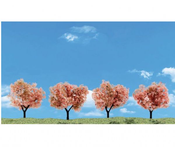 Woodland Scenics TR3593 4-Pack Flowering Trees; Ready made classic tree; No assembly required; Simply add texture to any landscape; Tree branches are bendable; 2