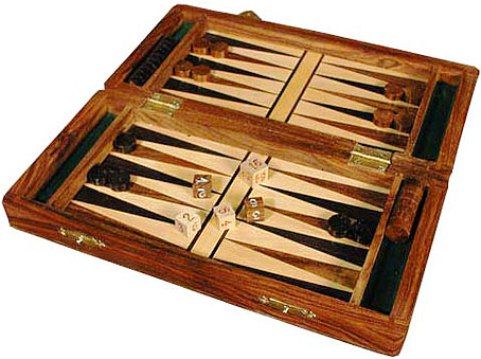 WorldWise Imports 62512 Wood Magnetic Backgammon Board Game, Magnetic backgammon, Folding, No cups, 12 x 7 x 1.75