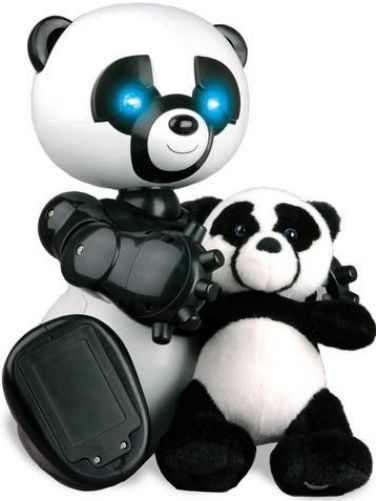 WowWee 8068 Robopanda Fun-loving and Curious Robotic Friend, Realistic actions and interactive personality, Direct touch sensor and sound control, Interactive stories and games, Advanced artificial intelligence and awareness, Recognizes and talks to his own little toy panda (included), Includes two Activity and Story cartridges (WOWWEE8068 WOWWEE-8068 WOW WEE)