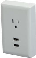 RCA WP2UWR USB Wall Plate Charger, Easily converts any dual standard outlet into two USB charging outlets and single standard outlet, Add USB charging to every room in your home or office, Allows access to the other standard power outlet via pass through, 2 USB outlets, UPC 044476079870 (WP-2UWR WP 2UWR WP2-UWR WP2U-WR) 