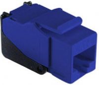 On-Q WP3560-BE Snap & Go Cat6 Keystone Connector, Blue, Wire without a flat survace or palm tool, Improves cable performance by maintaining tight wire twists, Exceeds TIA 568 standards, No punchdown tool required to terminate cable, Terminate 10-20% faster than with a standarded RJ45 punchdown tools, UPC 804428031062 (WP3560BE WP3560 BE WP-3560-BE WP 3560-BE) 