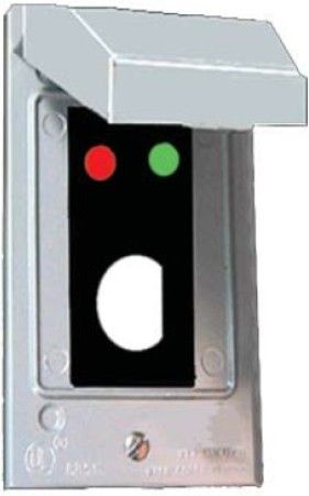 Alarm Controls WP-4 Weather-Proof Remote Station With A Hinged Self-Closing Cover; .250 Inch Dia. Red And Green Leds Operate On 12 Or 24 VDC; Led Current Draw 8ma. @ 12 VDC, 12ma. @ 24VDC; 6