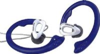 Memorex WR100 Active Series Sport In-Ear Headphones, Blue, 10mW Max power input, 13.5 mm Driver diameter, Frequency range 20-20000 Hz, Impedance 16 ohms, Form fitting adjustable ear clips, Comfortable and lightweight design, Water-resistance, Angled plug fits directly into most MP3 players, Gold-plated mini plug, 1.2m (3.9 ft) Cord length, UPC 034707979154 (WR-100 WR 100) 