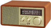 Sangean WR-11SE FM/AM Analog Wooden Cabinet Receiver, Walnut with Gold Face Plates; Tuning and Band Indicator; Soft and Precise Tuning; Deep Bass Compensation; 3 Inches 6.5 Watts Full Range Speaker with Enlarged Magnet; Auxiliary Input for Additional Audio Sources Like MP3 Player or iPod/iPhone; I/O Jacks: AC-In, DC-In, Aux-In, REC Out, Headphone and FM F Type Antenna Terminal; UPC 729288029328 (WR11SE WR-11-SE WR 11SE) 