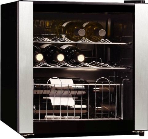 Equator WR14 Stainless Steel Wine Cooler 1.7 Cu.Ft., 14 Bottle Capacity, Stainless Color, R134A Refrigerant, 1 No of Doors, Manual Defrost, 40 dB Noise Level, 5.58 ft. Power Cord Length, 460 Qty/40'HC Container, Reversable Doors (WR14 WR-14 WR 14) 