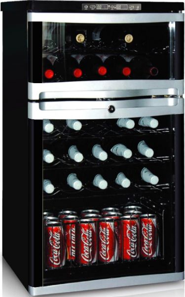Equator WR28 Stainless Steel Wine Cooler, 2.9 cu.ft Volume, 28 Bottle Capacity, Stainless Color, R134A Refrigerant, 2 No of Doors, Manual Defrost, 40 dB Noise Level, 1.7 Power Cord Length (m), 76 Qty/40'HC Container (WR28 WR-28 WR 28)