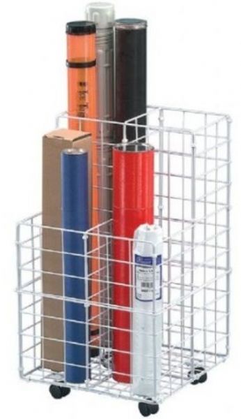 Alvin WRF34 Mobile Wire Roll File, Four compartments, each 8